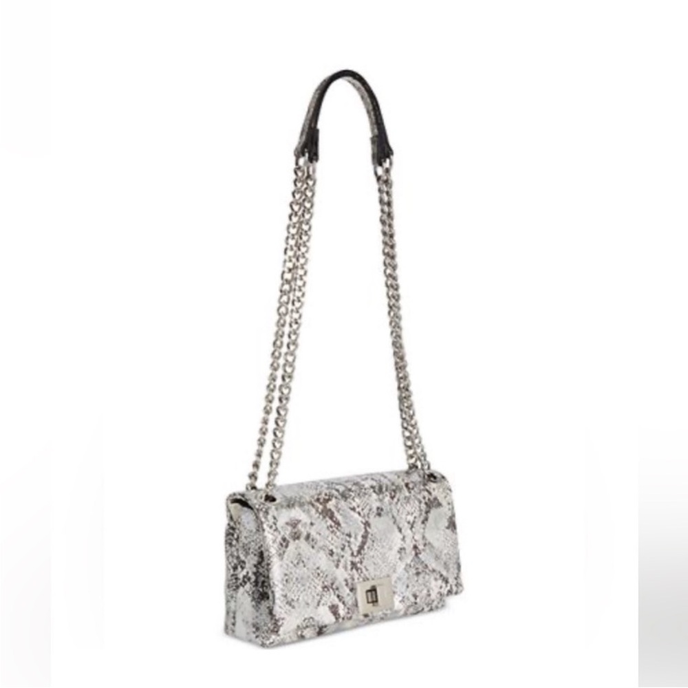 INC International Concepts Snake Print Crossbody Bag - Black and White